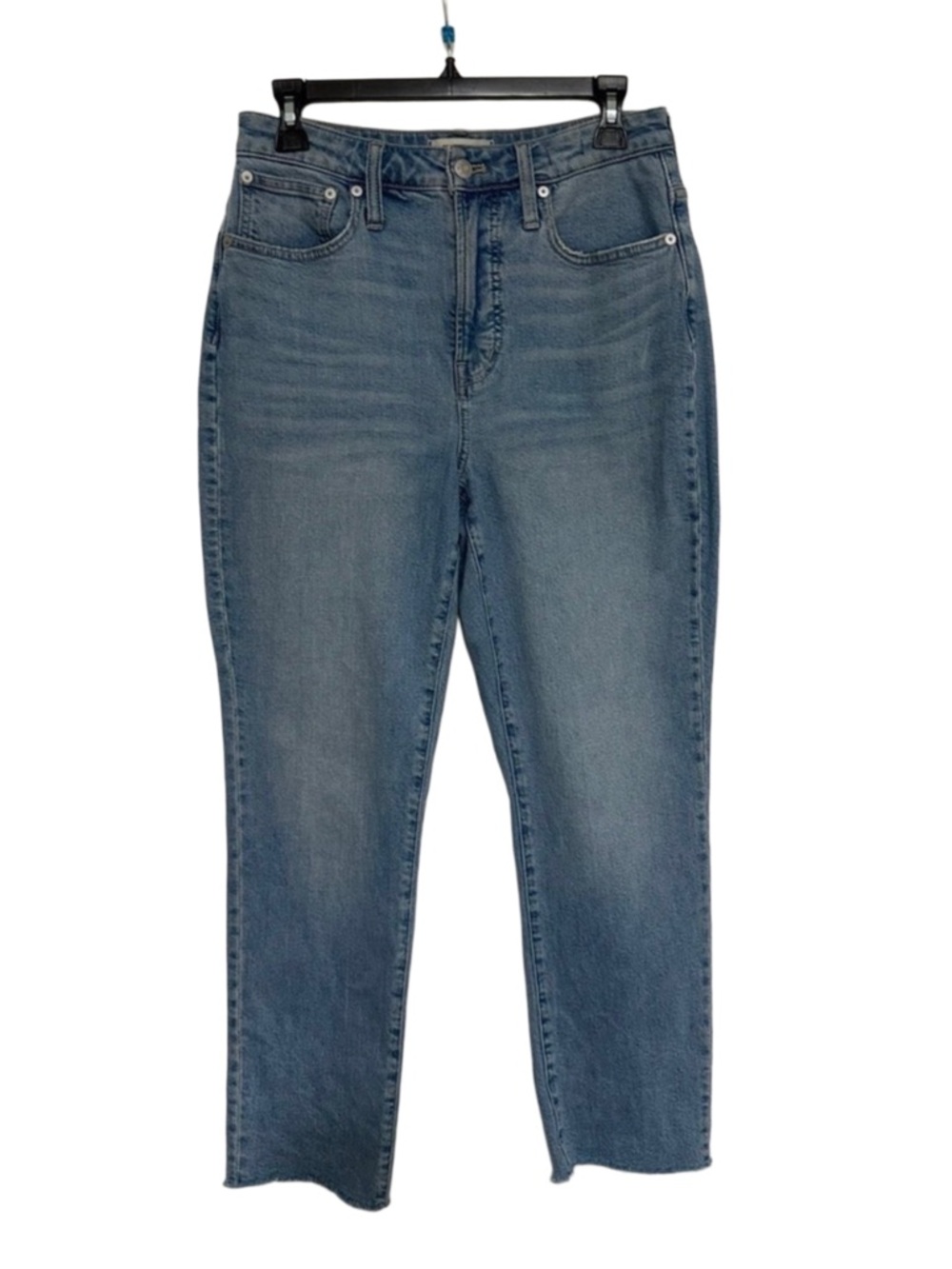 Madewell Curvy Perfect Vintage Jean 26 High Rise Raw Hem Light Wash